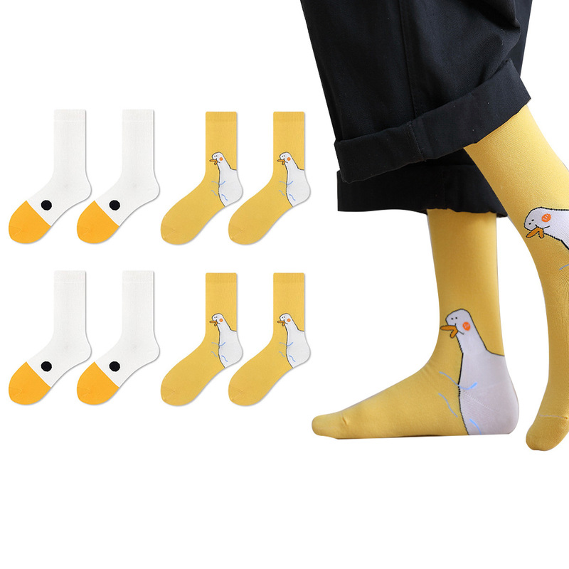 Cross-Border Hot-Selling Cute Cartoon Goose and Duck Stockings, Quirky Party Socks, Can Be Given as Gifts to Friends