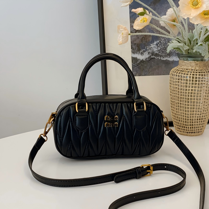 Amazon Cross-border New Fashion Pillow Bag Bowling Folding Bag Boston Shoulder Crossbody Bag Women's Handbag
