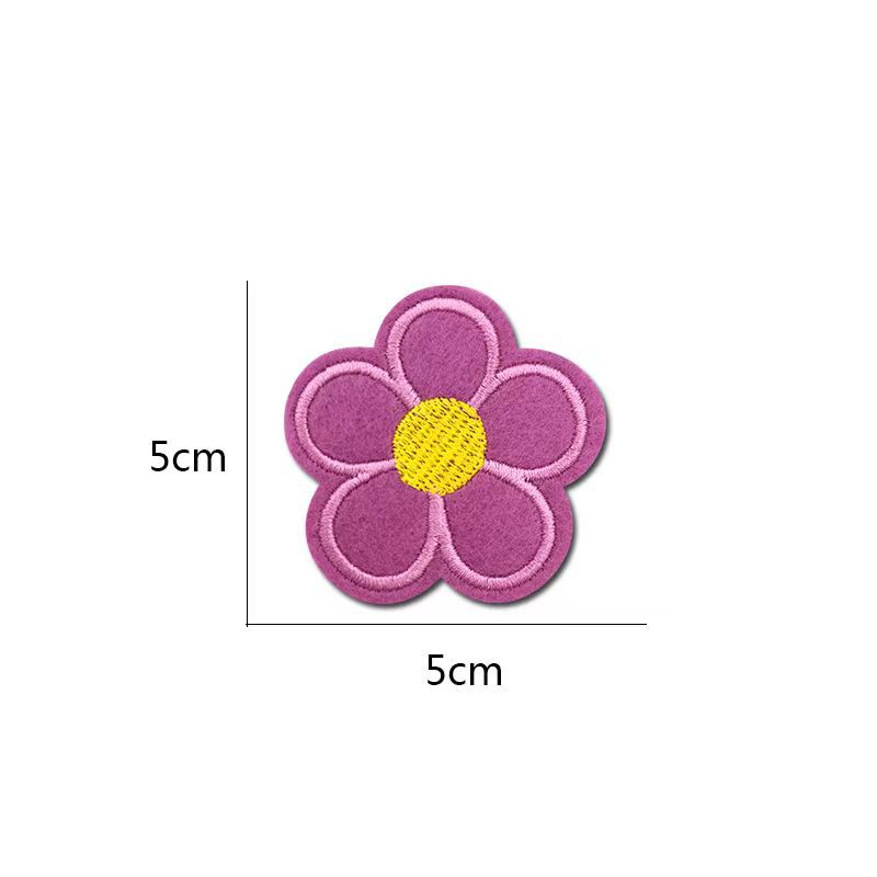 Bordado de la computadora bordado de flores pegatinas de tela ropa pantalones suéter decoración reparación subsidio flor planchado decoración parche pegatinas