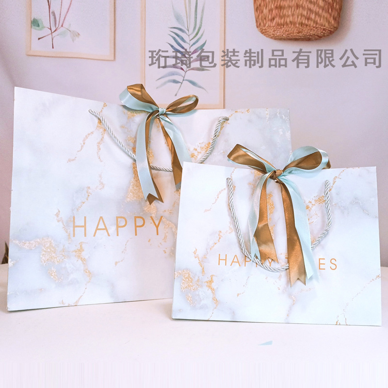 2025新款现货批发礼品袋手提礼物袋ins风高级纸袋子婚礼超大号纸