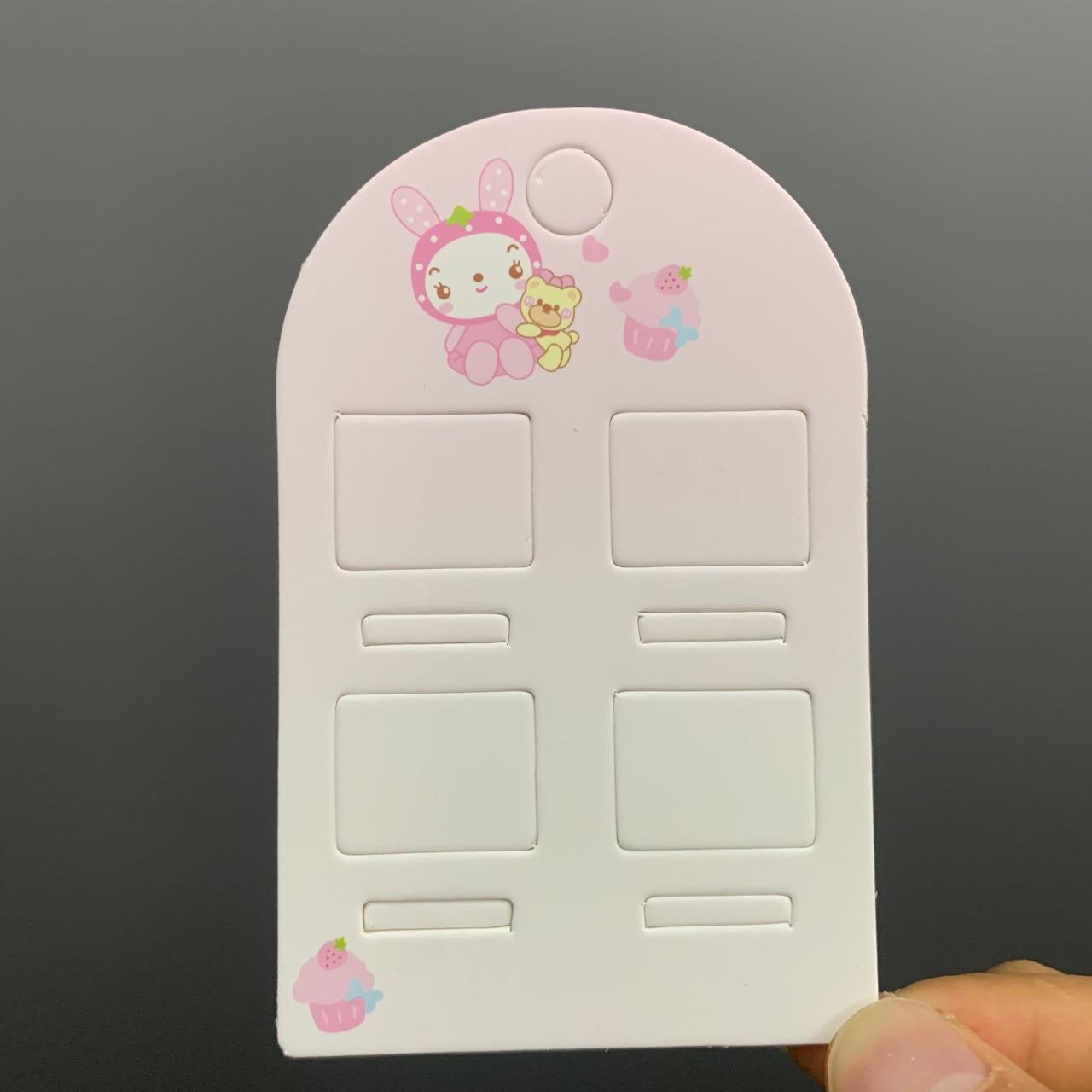Kp596 6.8×10.7儿童抓夹卡纸四卡位爪子卡片diy发饰品配件批发