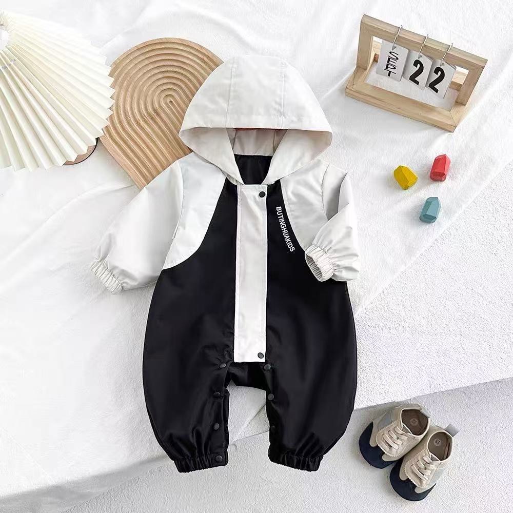 Ropa de bebé versión coreana de la hermosa chaqueta de una pieza de la celebridad de Internet