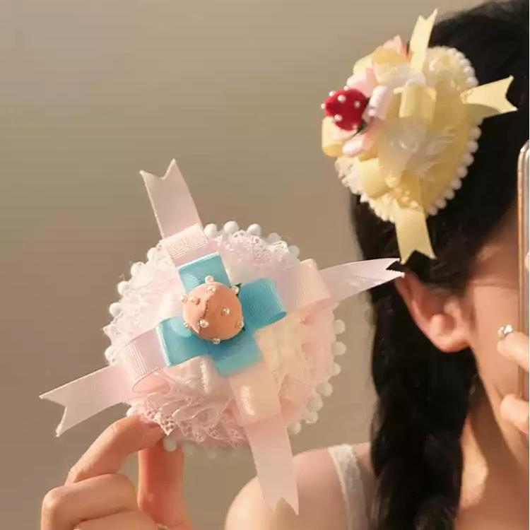 誕生日パーティー~かわいいイチゴケーキ帽子ヘアピン女性ハイエンドガーリーハート甘い写真ロリータ|undefined