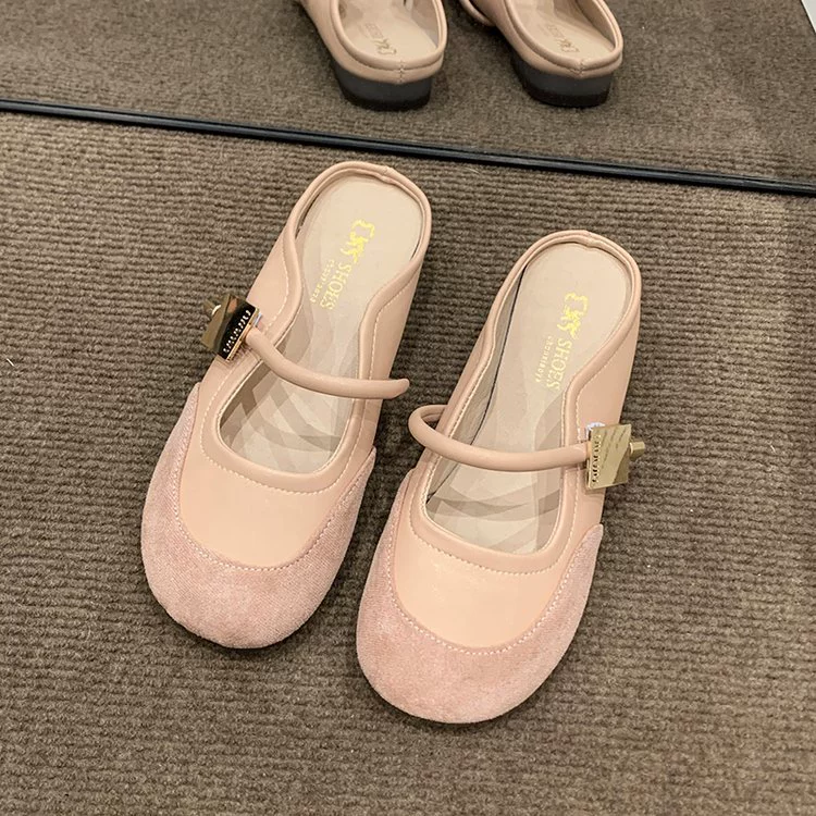 Нежный маленький ароматный ветер с половинными тапочками женские весенние и летние новые французские элегантные ниши с юбками на мягкой подошве вечерние туфли