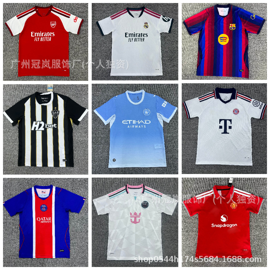 2627 Club Fan Edition Real Madrid Jersey, Inter Milan, Chelsea, Manchester City, Juventus, Tottenham, Atletico Madrid, Barcelona Football Uniforms