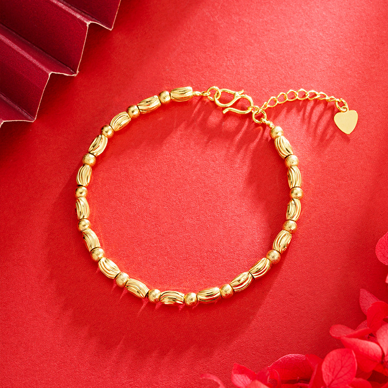 Vietnam arena oro chino patrón pulsera mujeres Luz de lujo estilo nacional elegante pulsera rica todo fósforo joyería exquisita venta al por mayor