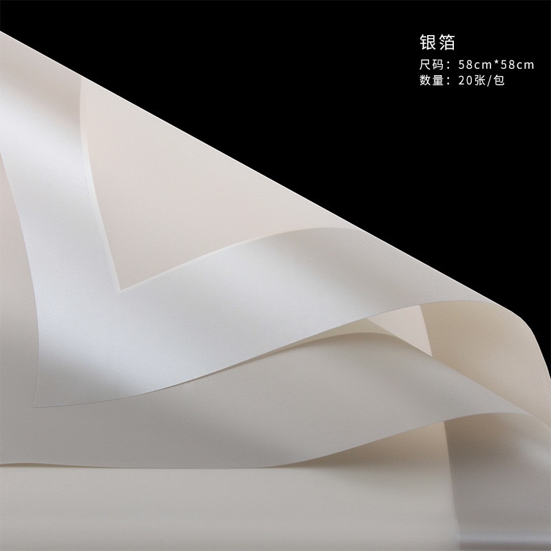 Lizhi Ran falda tutú película de gelatina borde capa papel de embalaje de flores ramo papel de embalaje al por mayor