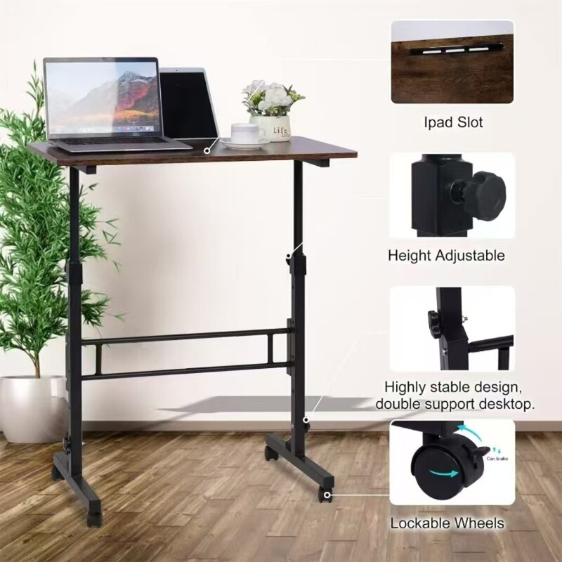 Movable Computer Desk Student Home Study Desk Lifting Desk Simple Desk Writing Desk Standing Worktable