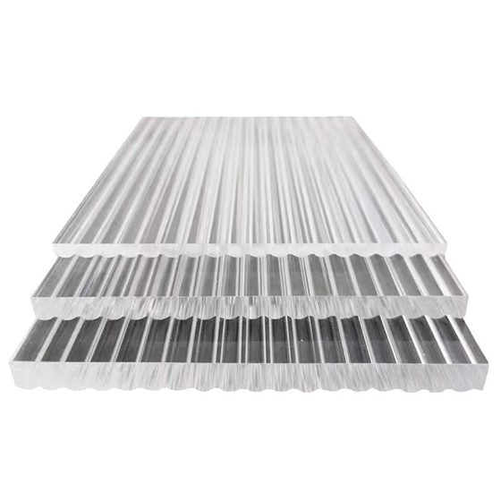 Factory direct supply of high transparent acrylic board stone grain water corrugated board clothing display stand exhibition hall art table