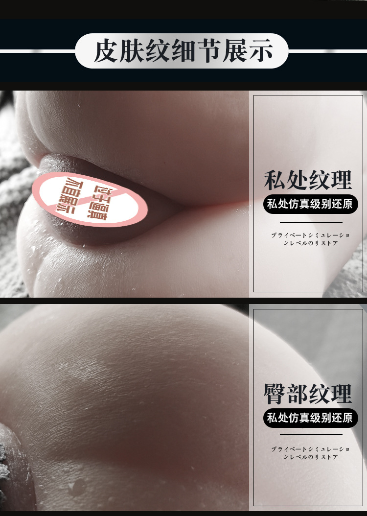 Jiuai Pumpkin Butt Half-body TPE Male Masturbator with Simulated Vaginal Entry, Non-inflatable — detail image 3