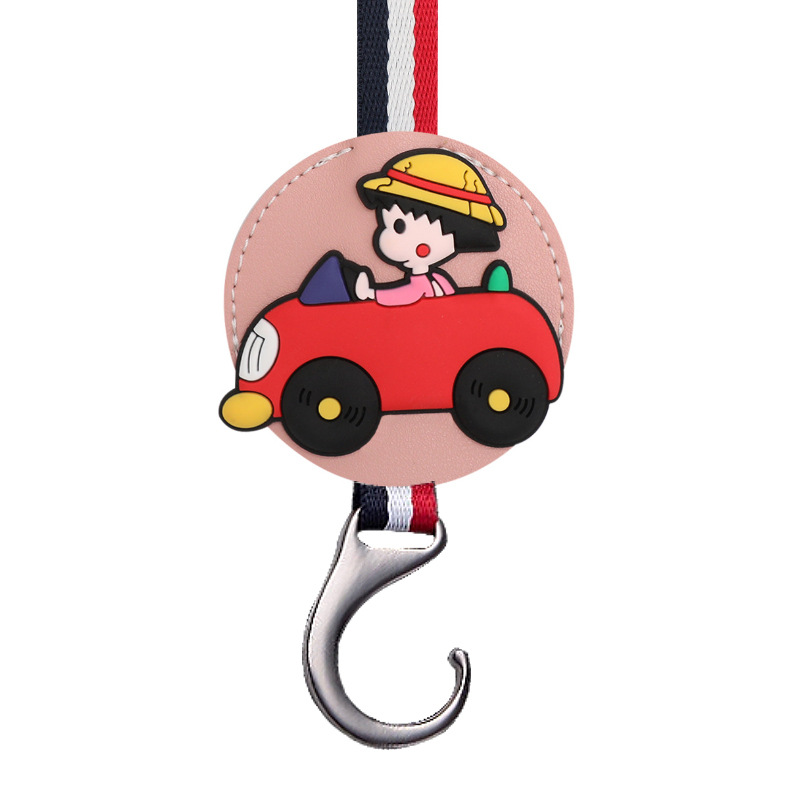 Gancho de coche, respaldo del asiento trasero del coche, gancho pequeño oculto multifuncional, accesorios de coche lindo de dibujos animados
