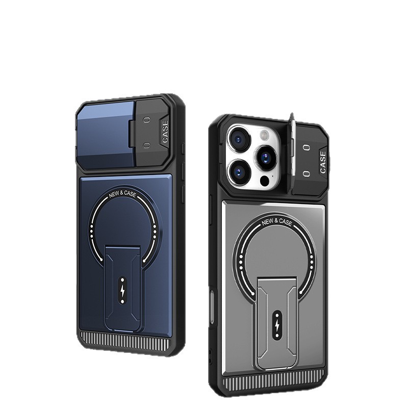 comercio exterior mecha soporte succión magnética para iPhone17PROMAX teléfono móvil Apple 16 lente cubierta de soporte todo incluido