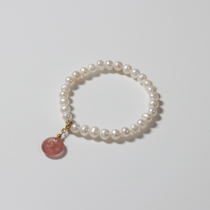 Sweet Round Baroque Pearls Bracelets 1 Piece