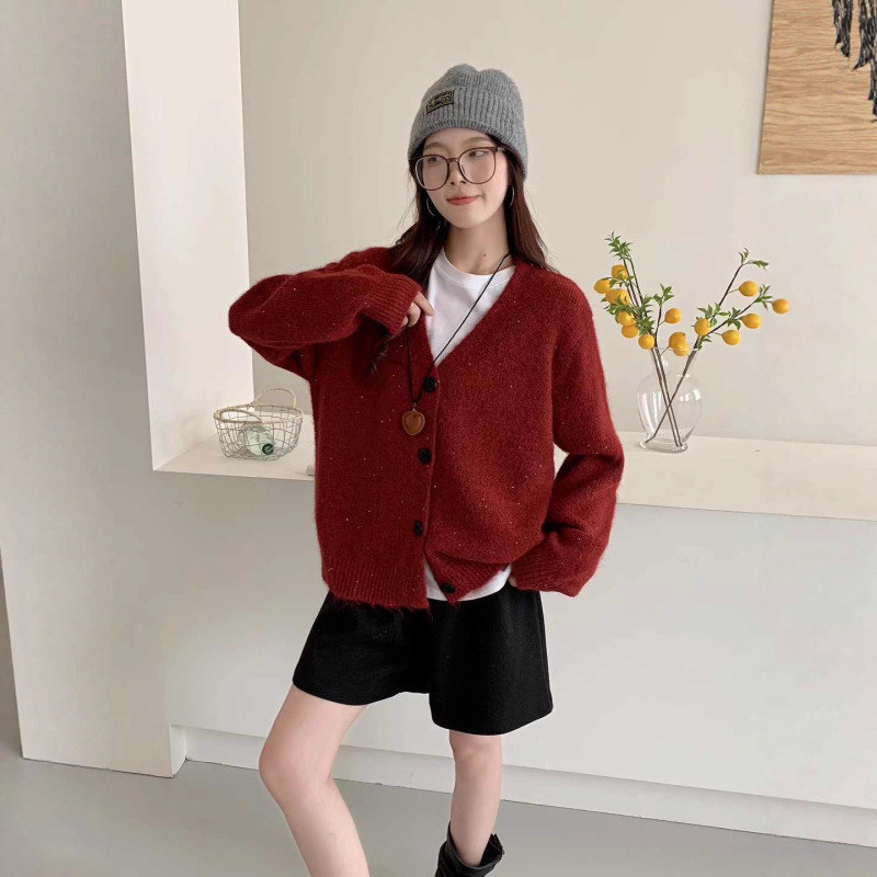 温暖诗集米白色针织开衫女秋冬软糯百搭显瘦毛衣外套慵懒风|undefined