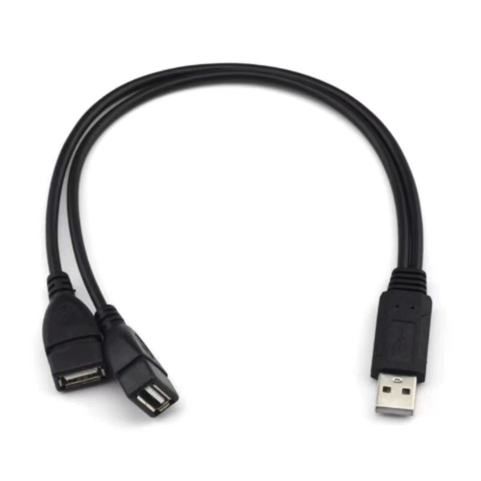 USB one -point extension data cable charging cable/one -to -two mobile phone charging cable one centimeter two mother data cable