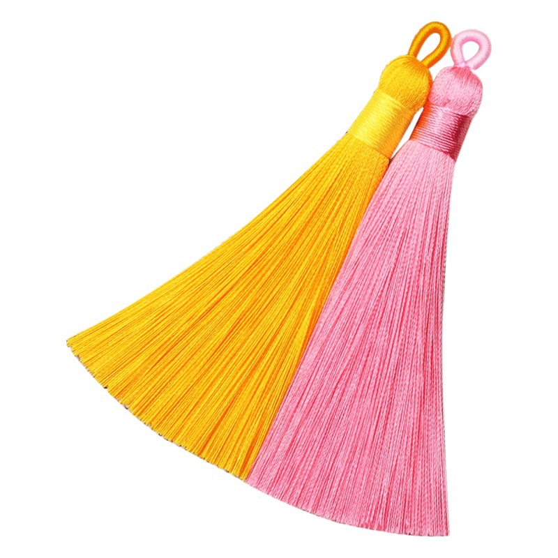 8cm pull ring tassel spike vertical ice silk hanging spike diy sachet headdress bookmark accessories small tassel pendant wholesale