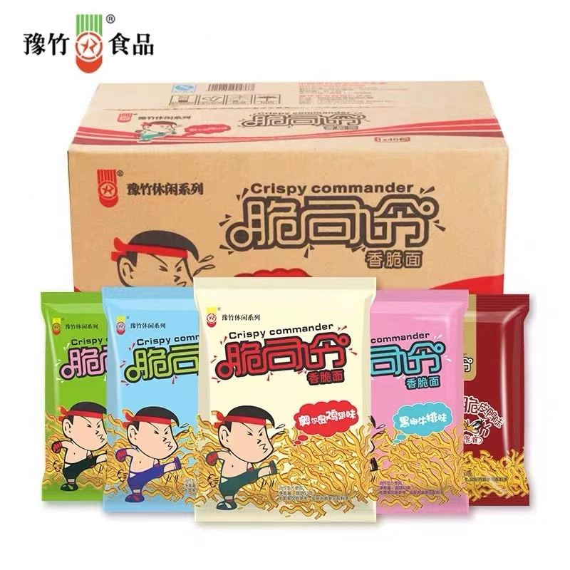 [Один пакет] Хрустящий командир, сушеная и хрустящая лапша 53 г, лапша быстрого приготовления, хрустящая, сушеная лапша, готовая к употреблению детские закуски