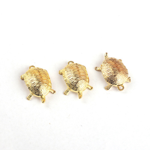 Longevity Turtle Alloy Jewelry Ornament DIY Keychain Pendant Lucky and Safe Golden Turtle Pendant