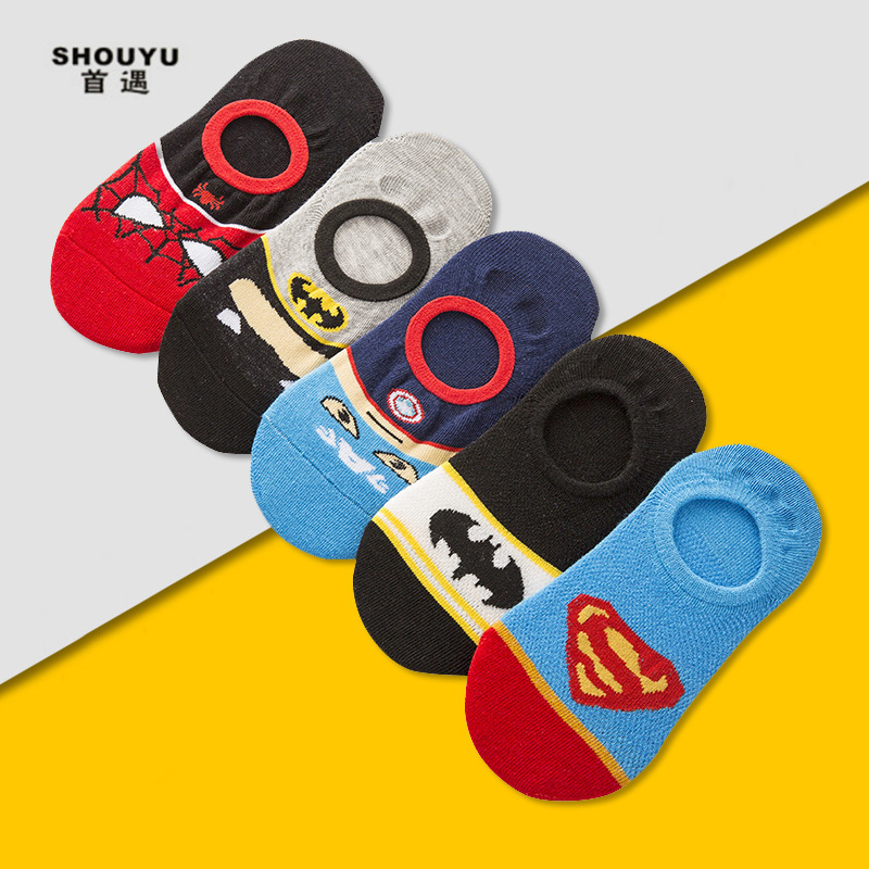 Children's invisible socks League of Legends mesh boys' socks girls' socks Superman Spider-Man summer thin baby socks