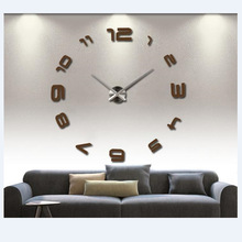 创意简约大尺寸数字挂钟 亚克力3D挂钟 欧式客厅墙贴钟表 diy壁钟