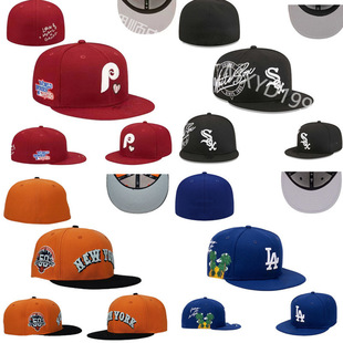 Baseball Fully Enclosed Baseball Cap, Non-Adjustable, Reversible, New Style, Densely Embroidered American Hip-Hop Baseball League Size Cap