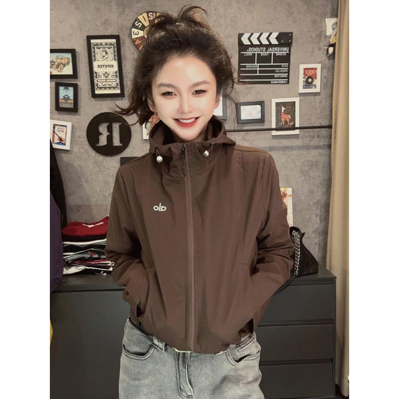连帽外套女小个子2025秋季新款韩版休闲风显瘦百搭宽松短款冲锋衣|undefined
