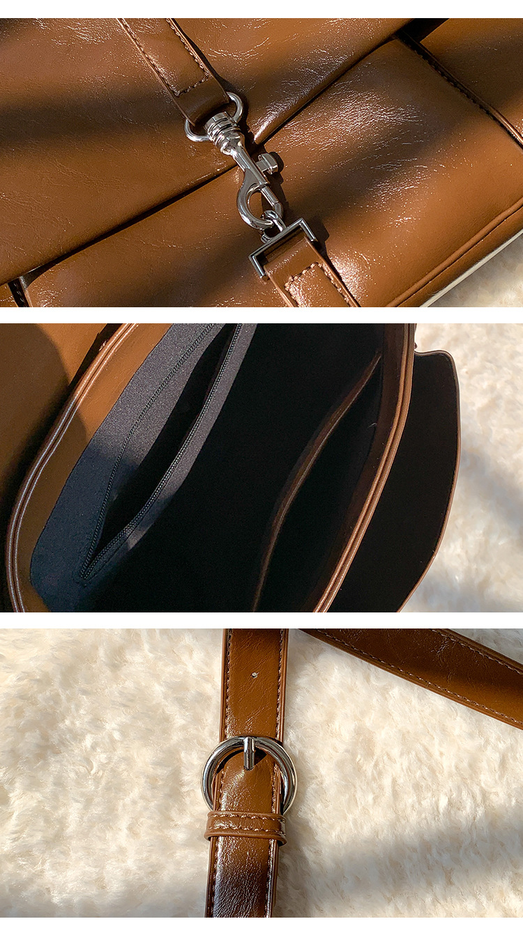 Nuova borsa a tracolla in morbida pelle PU per donna, versatile, grande capacità, con nicchia sottobraccio, fibbia a gancio con patta,_voghion.com