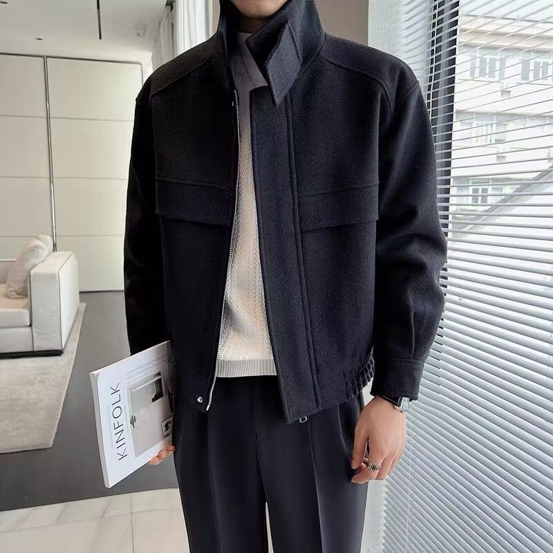 Woolen black jacket