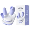 Laile Magic Box Type C Suction Double Vibrator Light Blue [p]