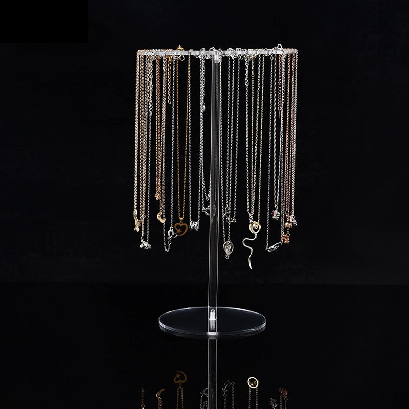 Трансграничная прозрачная акриловое ожерелье витрина витрины витрины стопки ключицы цепи ювелирные украшения подвесной диск держатель для хранения ювелирных изделий