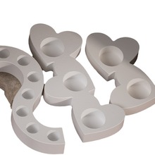 加工定制跨境石膏水泥布置用品烛台器皿创意S形二连三连爱心蜡烛