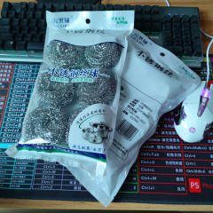 Household 6-pack large cleaning balls, non-slag stainless steel wire balls, daily necessities, kitchen supplies, pot brushes