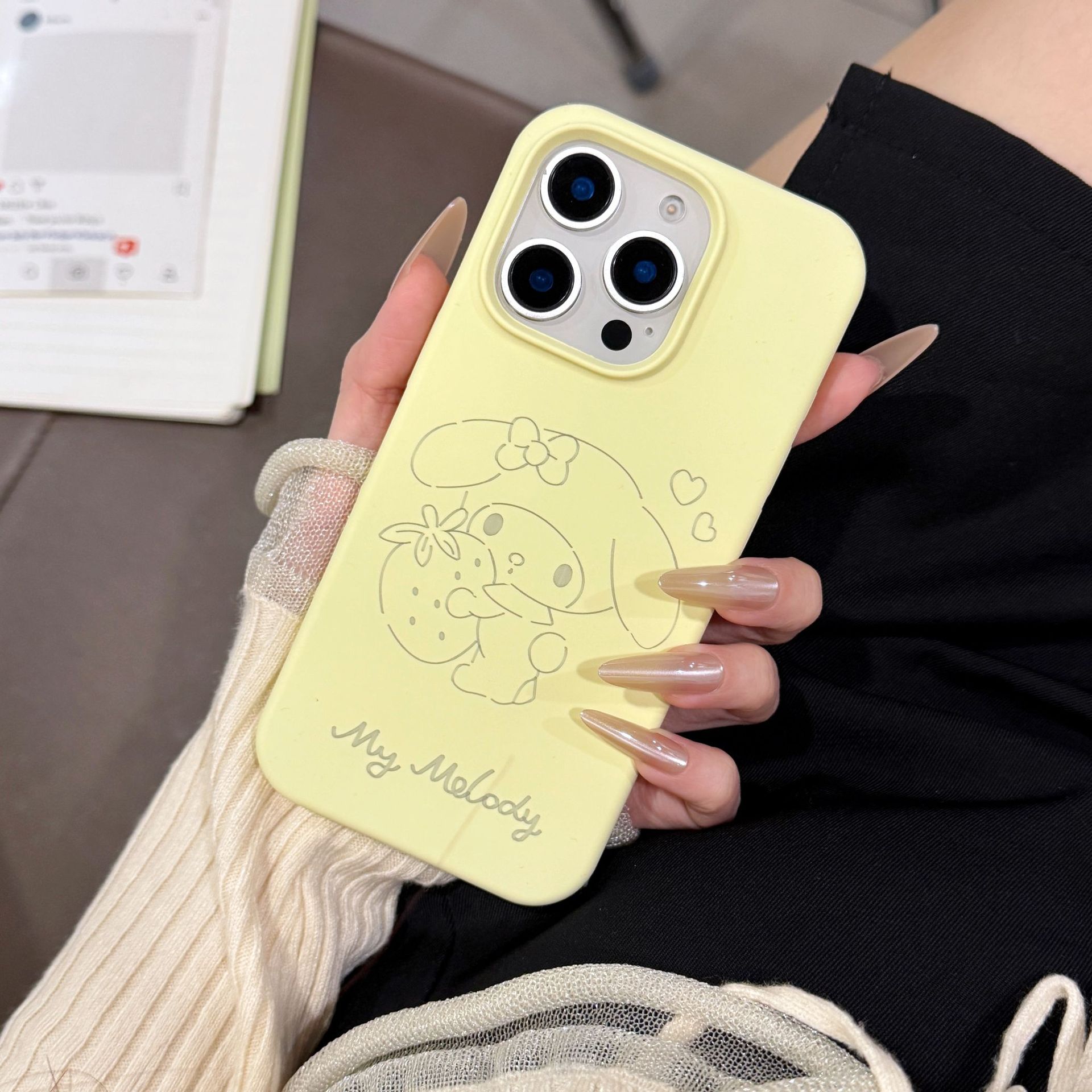 Funda de silicona anticaída con gráfico líquido Melody para Apple iPhone 17 Pro Max, funda de silicona anticaída para Apple 17