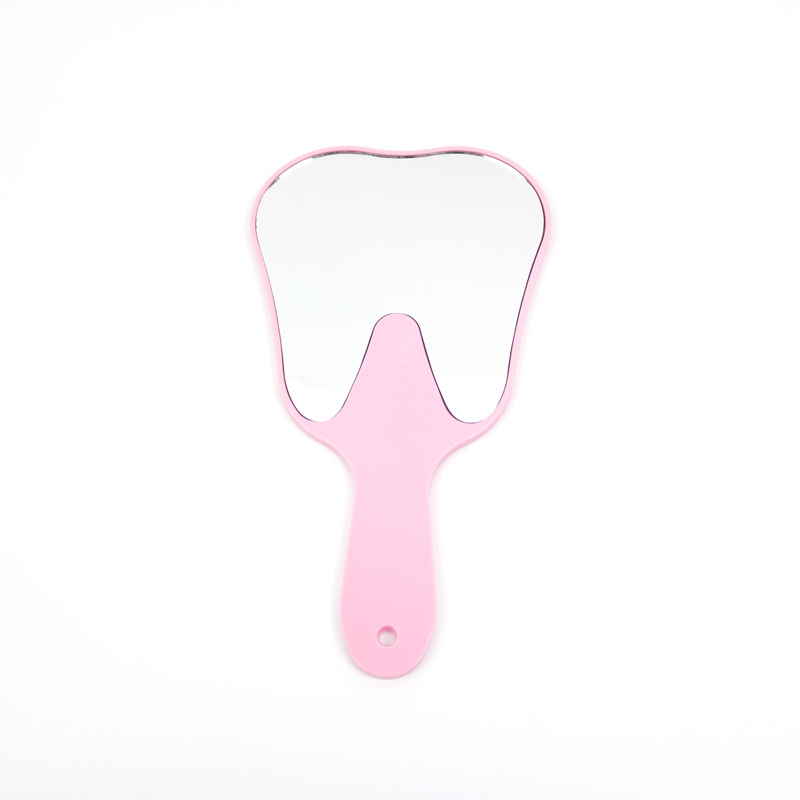 Dental espejo de la joyería del diente espejo de la Clínica oral pequeño espejo redondo de la joyería espejo cosmético en forma de diente espejo pequeño