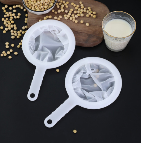 Soy milk filter sieve ultra-fine juice leakage mesh slag separation filter mesh cross-border plastic kitchen colander