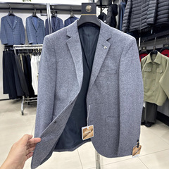 【海家】专柜698 秋冬加厚含羊毛休闲西服保暖商务毛呢外套4Y065A