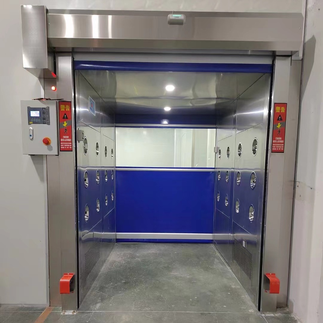 快速门自动风淋室、卷帘门净化风淋室、自动门不锈钢风淋室厂家