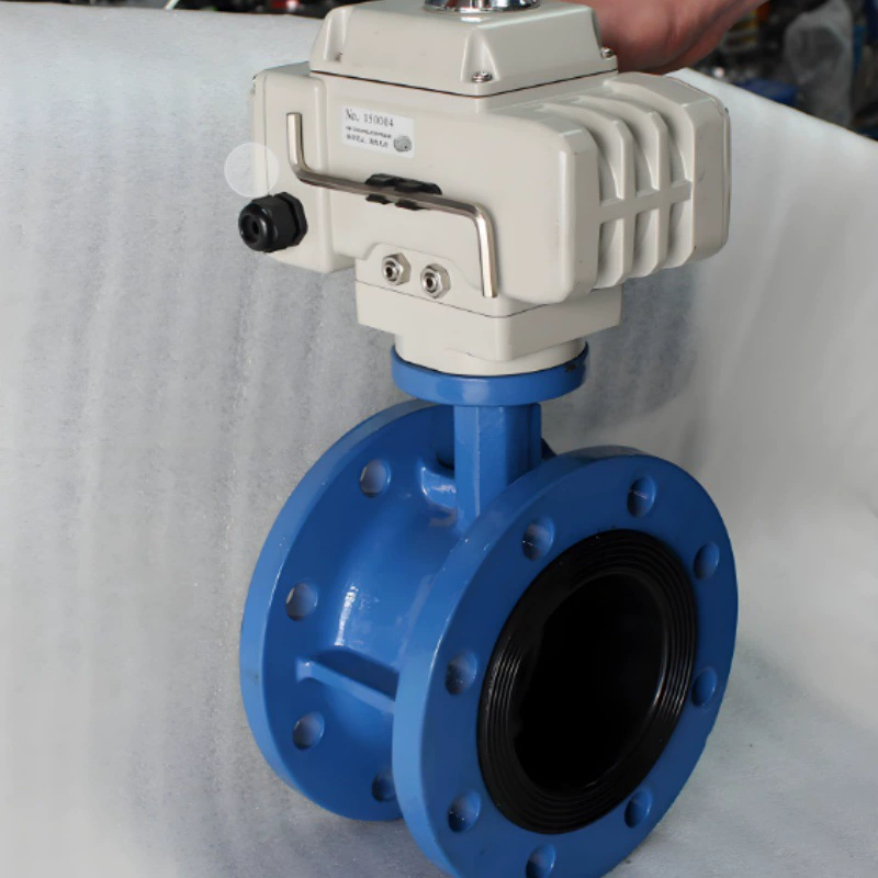 Мягкий уплотнительный фланцевый дисковый затвор, удлиненный электрический дисковый затвор D941X-16Q DN300, электрический фланцевый дисковый затвор