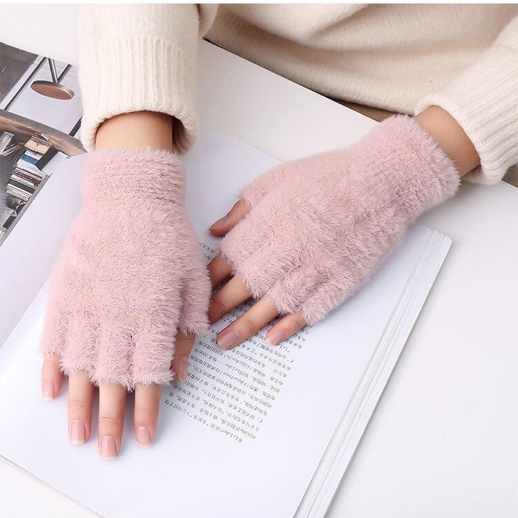2022 Otoño e Invierno nuevos hombres y mujeres guantes calientes imitación Cachemira dedo Oficina escritura piel-amigable joven estudiante guantes moda