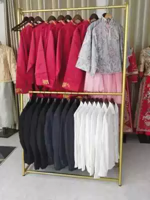 Double-layer wedding dress, stand, hanger, suit
