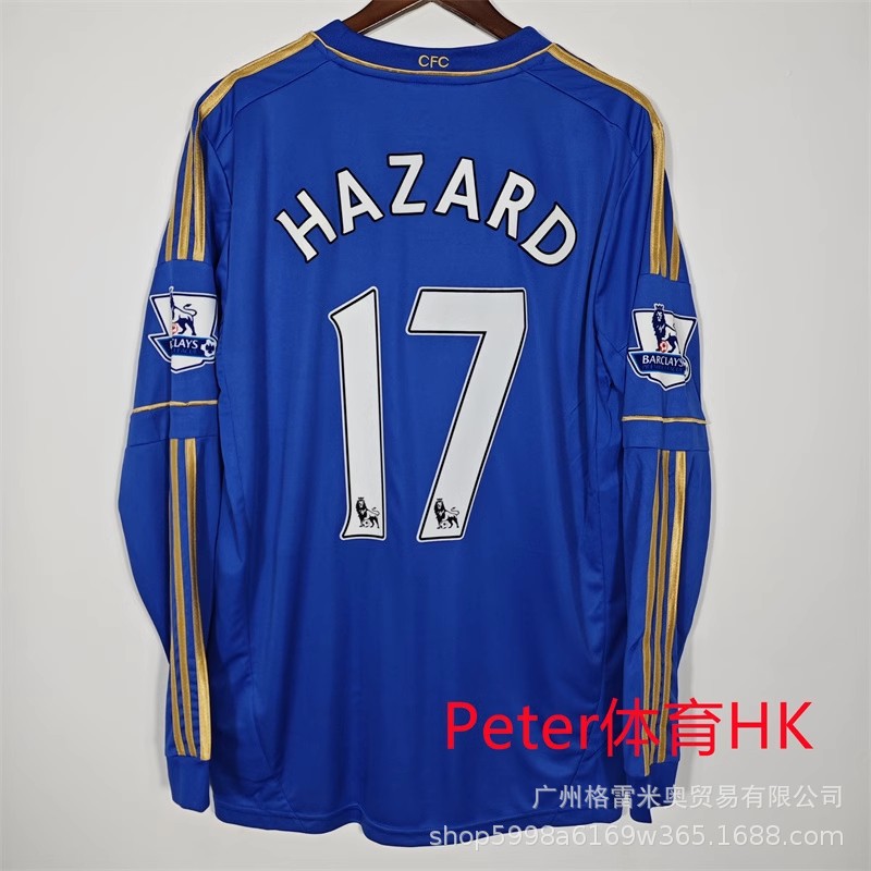 adidas x Chelsea FC Retro 2012/13 Home Long Sleeve Eden Hazard Jersey Blue Gold