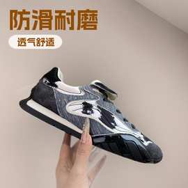 2025新款拼色德训鞋宽头平底休闲运动鞋小众复古男女同款百搭板鞋