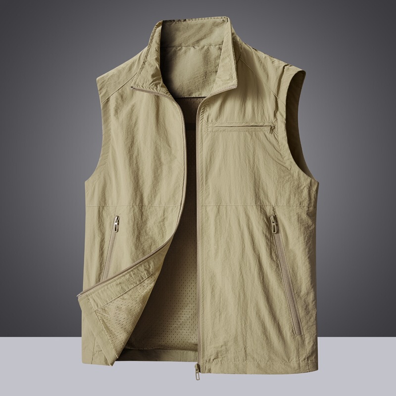 Summer Thin Men's Outdoor Vest, Casual Breathable Fishing Vest, Quick-Drying Work Vest, Sports Jacket Summer Thin Men's Outdoor Vest, Casual Breathable Fishing Vest, Quick-Drying Work Vest, Sports Jacket