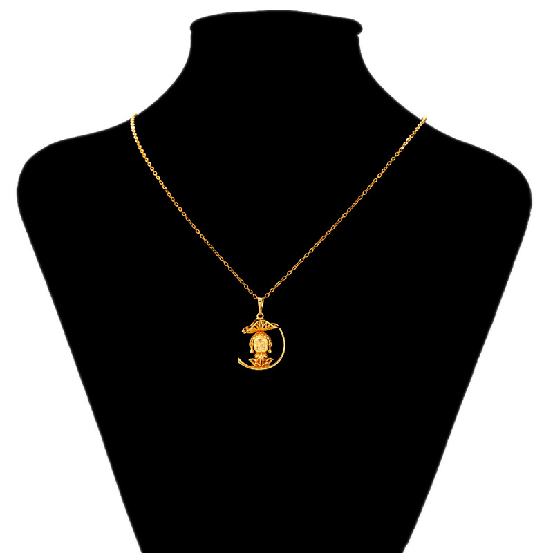 Xuping aleación de cobre dorada lótus colgante de Buda pequeño colgante de estilo étnico femenino retro accesorios de colgante de Buda