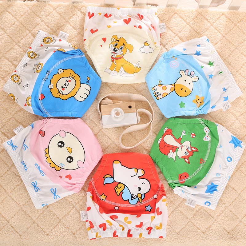 雪欧妮婴幼儿训练裤可洗6层厚棉布尿布裤宝宝布尿裤棉布学习裤|ms