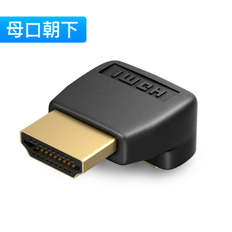 Weixun hdmi adaptador codo ángulo recto 90 grados macho a hembra cable de extensión ángulo de flexión 4K curva hdmi línea HD 2.0