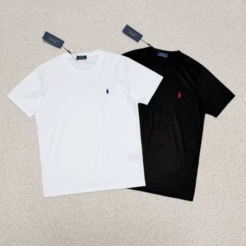 Rl Ralph Lauren High-Quality/Original Classic Pony Embroidered Logo Crew Neck Short-Sleeve Unisex Casual New T-Shirt Rl Ralph Lauren High-Quality/Original Classic Pony Embroidered Logo Crew Neck Short-Sleeve Unisex Casual New T-Shirt