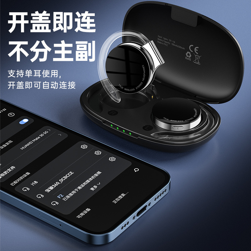 Nuevo F2 deportes inalámbrico Bluetooth auriculares no-oído TWS conducción ósea concepto noche luz fábrica al por mayor