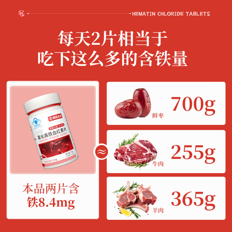 高鉄血紅素塩化物錠剤OEM、ブルーハットサプリメント鉄分補給顆粒、カスタムビオチン鉄顆粒、OEM鉄葉酸|undefined