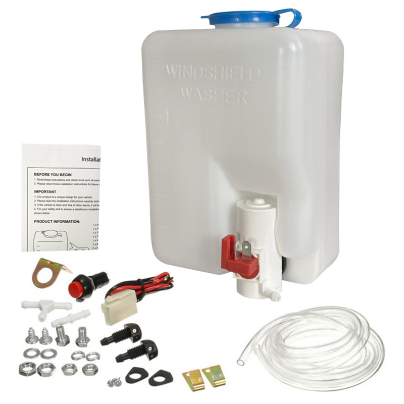 12v 1.5L coche universal de lavado de parabrisas botella de limpieza de olla traje de botella de limpieza limpiaparabrisas botella de pulverización de agua